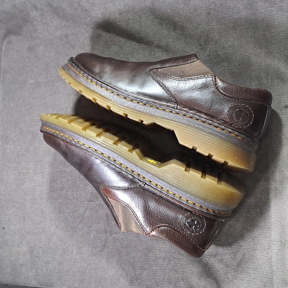 Dr. Martens Orson Brown Smooth + Textured Leather Slip On Loafer VG- US M7 W8 - Picture 14 of 16